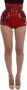Dolce & Gabbana Betoverd Sicilië Zijden Shorts met Kristalversieringen Red Dames - Thumbnail 1
