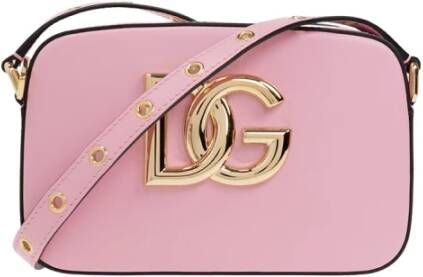 Dolce&Gabbana Crossbody bags Logo Crossbody Bag Leather in poeder roze