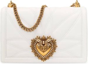 Dolce&Gabbana Crossbody bags Large Devotion Bag in Quilted Nappa Leather in wit