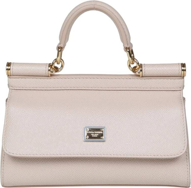 Dolce & Gabbana Kleine Sicily tas in Dauphine leer Pink Dames