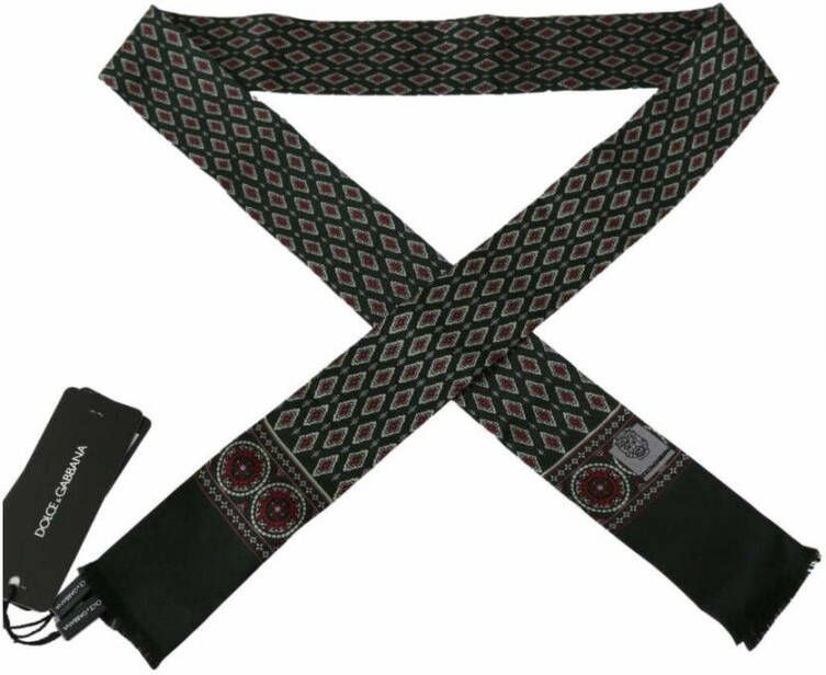 Dolce & Gabbana Zwarte Leren Trifold Portemonnee Riem Multi Kit Portemonnee Black Heren
