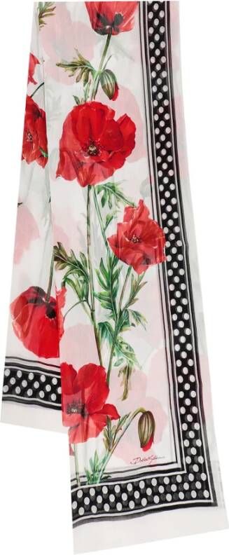 Dolce & Gabbana Silky Scarves Wit Dames
