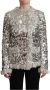 Dolce & Gabbana Silver Sequined Shearling Long Sleeves Jacket Grijs Dames - Thumbnail 1