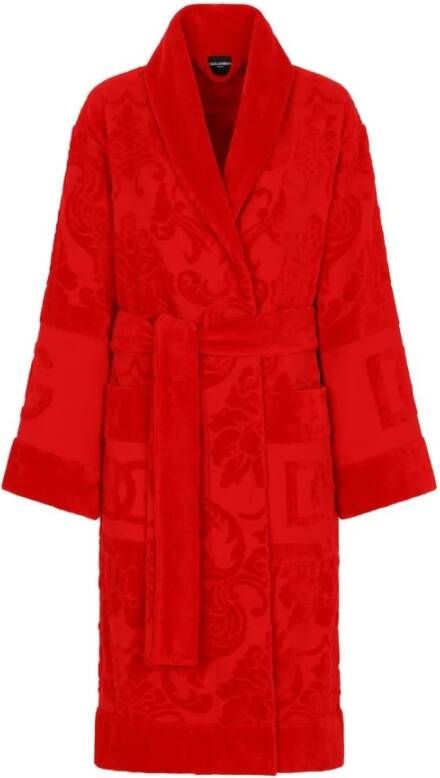Dolce & Gabbana Single-Breasted Coats Rood Dames