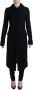 Dolce & Gabbana Klassieke Gebreide Lange Jas met Knoopsluiting Black Dames - Thumbnail 1