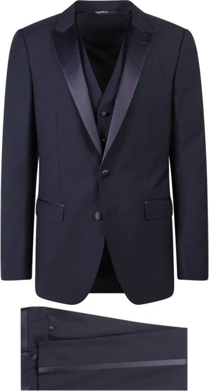 Dolce & Gabbana Single Breasted Suits Blauw Heren
