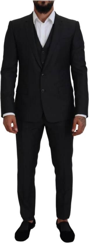 Dolce & Gabbana Single Breasted Suits Grijs Heren