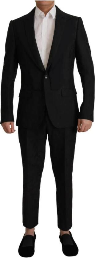 Dolce & Gabbana Single Breasted Suits Zwart Heren