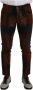 Dolce & Gabbana Zwart Bruin Tie Dye Katoenen Skinny Denim Jeans Black Heren - Thumbnail 1