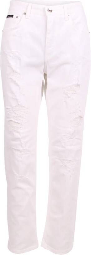 Dolce & Gabbana Stijlvolle laaghangende skinny jeans White Dames