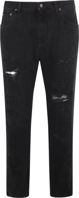 Dolce & Gabbana Authentieke Zwarte Slim-Fit Jeans Black Heren