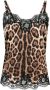 Dolce & Gabbana Zijden camisole top met luipaardprint Brown Dames - Thumbnail 1