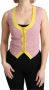 Dolce & Gabbana Kleurrijke Mouwloze Waistcoat Vest Pink Dames - Thumbnail 1