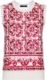 Dolce & Gabbana Zijden mouwloze top met twill patroon inzetstukken Pink Dames - Thumbnail 4