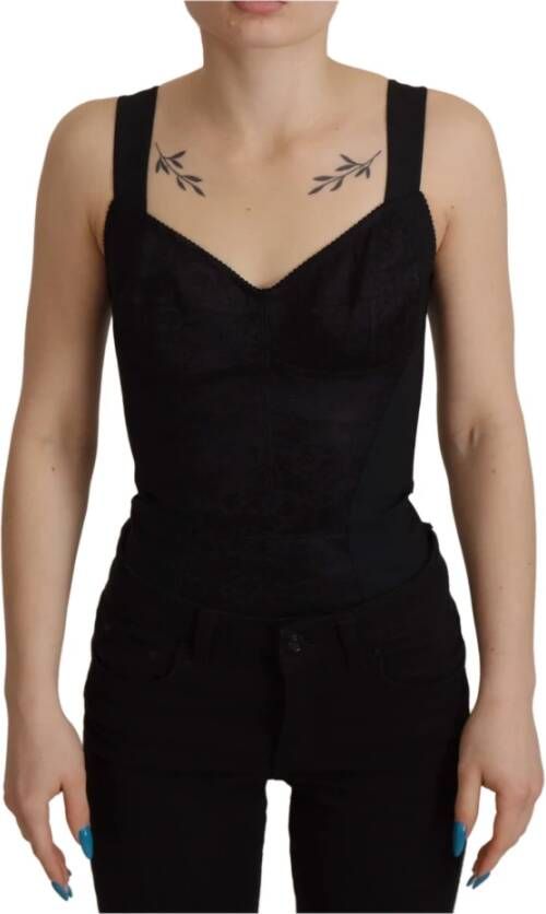 Dolce & Gabbana Strapless bodysuit Black Dames