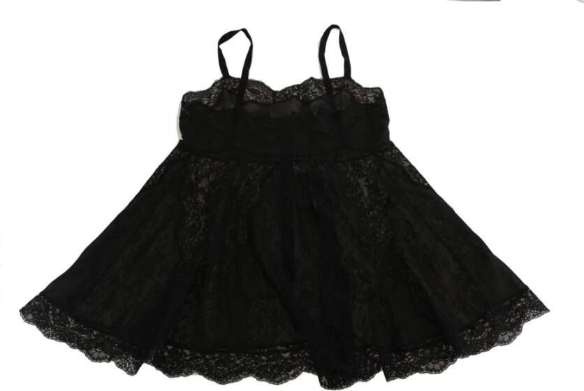 Dolce & Gabbana Zijden kanten jurk Zwart Dames
