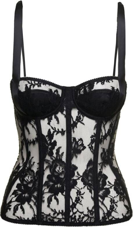 Dolce & Gabbana Kant lingerie korset Black Dames