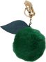 Dolce & Gabbana Luxe Groene Leren Bont Sleutelhanger Green Dames - Thumbnail 1