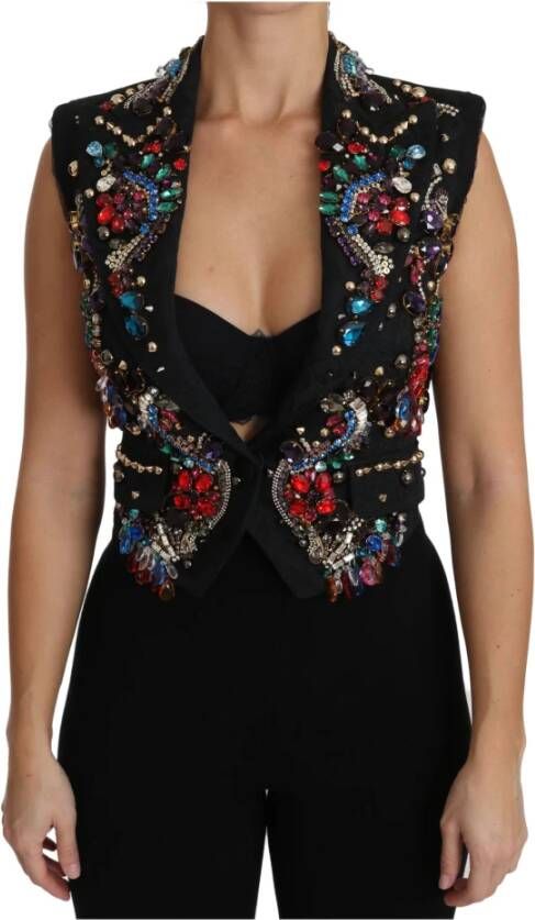 Dolce & Gabbana Sleveles-gebreide kleding Zwart Dames
