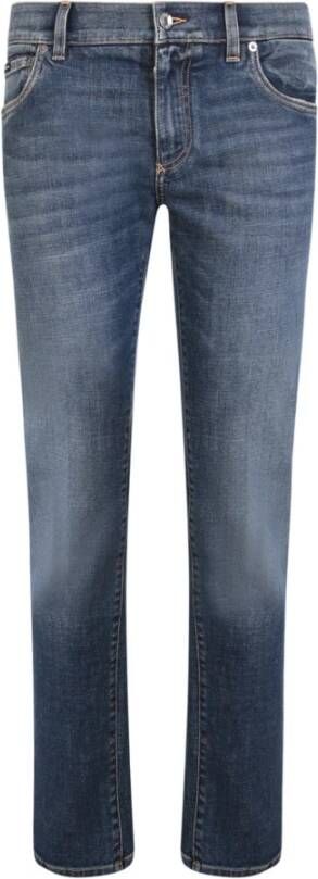 Dolce & Gabbana Slim-Fit Blauwe Jeans voor Heren Blauw Heren