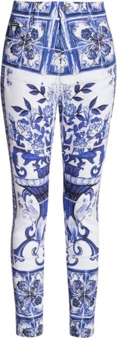 Dolce & Gabbana Slim-fit broek Blauw Dames