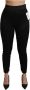 Dolce & Gabbana Zwarte Kanten Skinny Hoge Taille Katoenen Broek Black Dames - Thumbnail 1