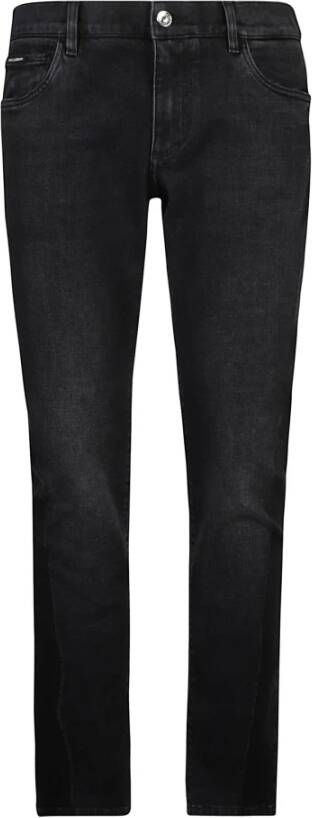 Dolce & Gabbana Slim-Fit Zwarte Denim Jeans Blue Heren