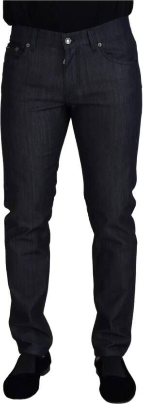 Dolce & Gabbana Blauwe Katoenen Heren Casual Denim Jeans Blue Heren