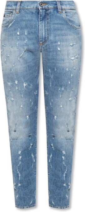 Dolce & Gabbana Slim Fit Jeans Blauw Heren