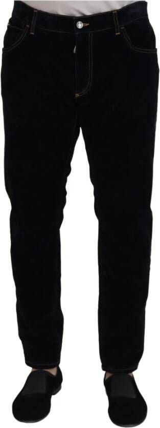 Dolce & Gabbana Prachtige zwarte katoenen slim fit denim jeans Black Heren