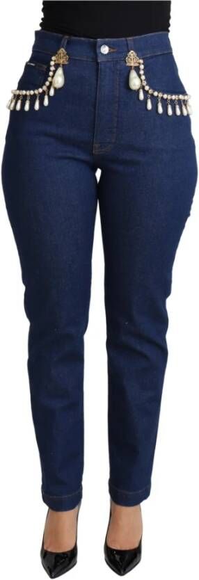 Dolce & Gabbana Slimfit-jeans Blauw Dames