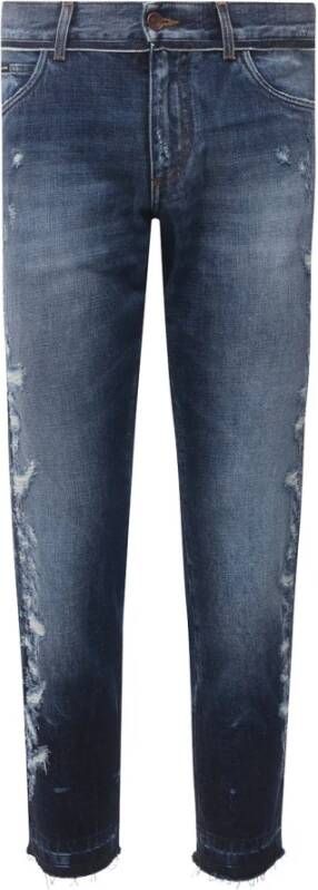 Dolce & Gabbana Slim-Fit Italiaanse Denim Jeans Blue Heren