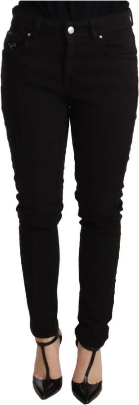 Dolce & Gabbana Zwarte Slim Fit Stretch Denim Jeans Black Dames
