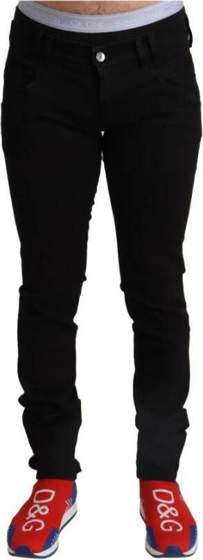 Dolce & Gabbana Zwarte Katoenen Skinny Heren Slim Fit Jeans Black Heren