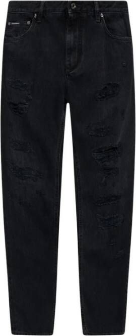 Dolce & Gabbana Authentieke Zwarte Slim-Fit Jeans Black Heren