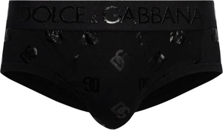 Dolce & Gabbana Slip met logo Zwart Heren