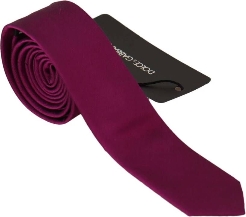 Dolce & Gabbana Solide 4 cm slanke klassieke stropdas Purple Heren