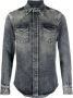 Dolce & Gabbana Zwarte Vervaagde Denim Overhemd Luchtonderdeel Gray Heren - Thumbnail 1