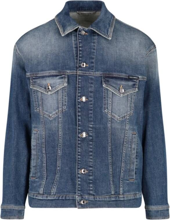 Dolce & Gabbana Denim Jackets Blue Heren