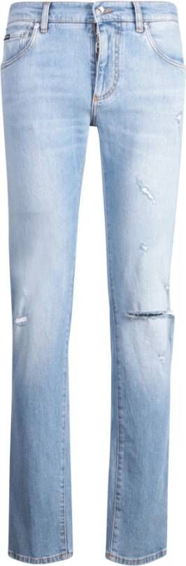 Dolce & Gabbana Stijlvolle Blauwe Skinny Jeans Blauw Heren