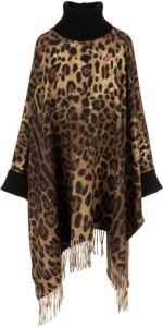 Dolce & Gabbana Stijlvolle Cape voor Vrouwen Bruin Dames