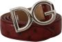 Dolce & Gabbana Stijlvolle Leren Riem met Metalen Gespsluiting Rood Heren - Thumbnail 1