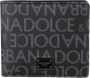 Dolce & Gabbana Logoed Jacquard Portemonnee Zwart Grijs Gemaakt in Italië Black Heren - Thumbnail 1