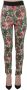 Dolce & Gabbana Stirrup Jacquard Floral Stretch Trousers Pants Groen Dames - Thumbnail 1