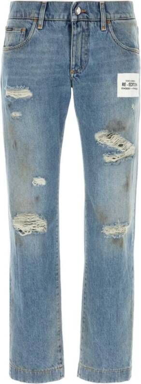 Dolce & Gabbana Straight Jeans Blauw Heren