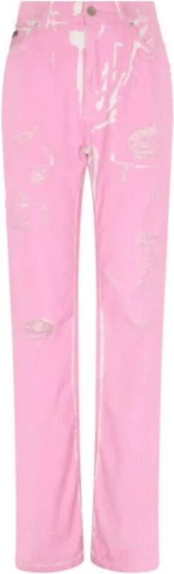 Dolce & Gabbana Straight Jeans Roze Dames