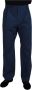 Dolce & Gabbana Klassieke Blauwe Katoenen Rechte Broek Blue Heren - Thumbnail 1