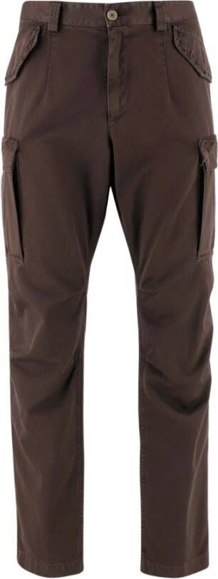 Dolce & Gabbana Straight Trousers Bruin Heren