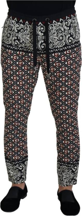 Dolce & Gabbana Barok Patroon Jogging Sweatpants Multicolor Heren