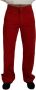 Dolce & Gabbana Rode Katoenen Straight Fit Heren Denim Jeans Red Heren - Thumbnail 1